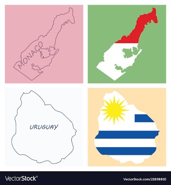 World map-countries in color on white background vector image
