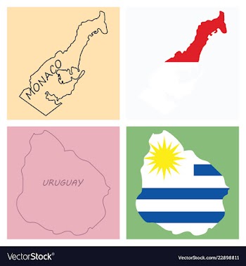 World map-countries in color on white background vector image