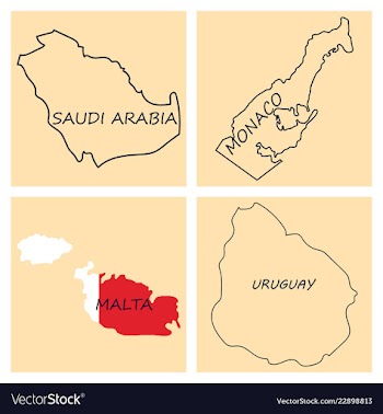 World map-countries in color on white background vector image