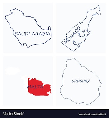World map-countries in color on white background vector image