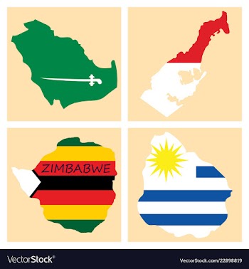 World map-countries in color on white background vector image