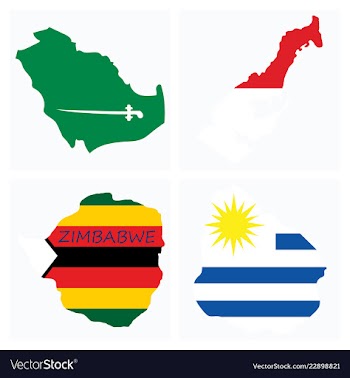 World map-countries in color on white background vector image