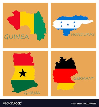 World map-countries in color on white background vector image