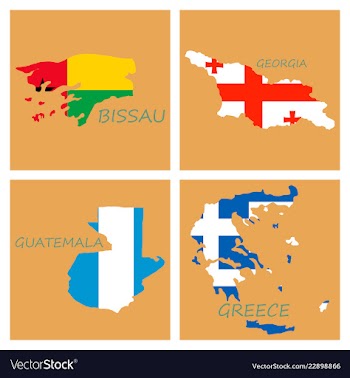 World map-countries in color on white background vector image
