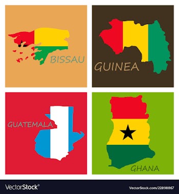 World map-countries in color on white background vector image