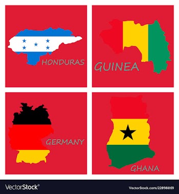 World map-countries in color on white background vector image