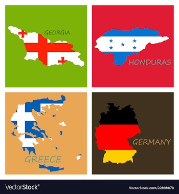 World map-countries in color on white background vector image