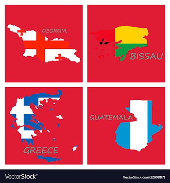 World map-countries in color on white background vector image
