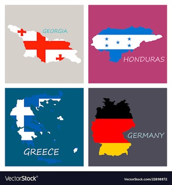 World map-countries in color on white background vector image