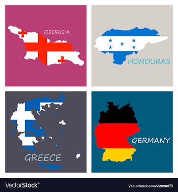 World map-countries in color on white background vector image