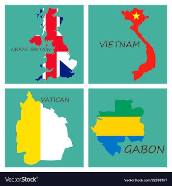 World map-countries in color on white background vector image