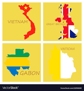 World map-countries in color on white background vector image