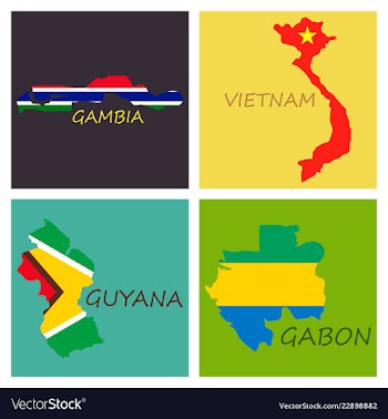 World map-countries in color on white background vector image