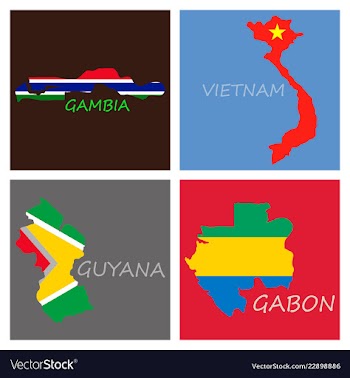 World map-countries in color on white background vector image