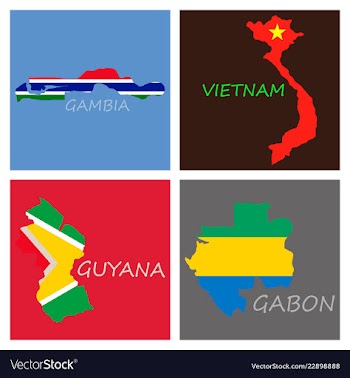 World map-countries in color on white background vector image