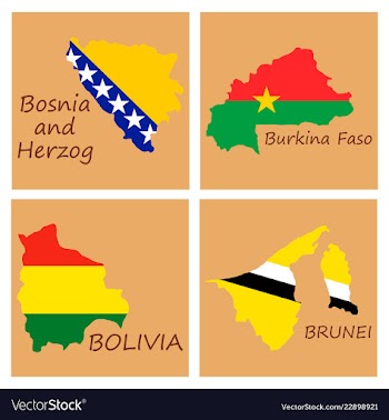 World map-countries in color on white background vector image