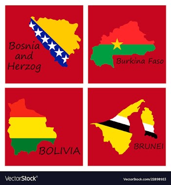 World map-countries in color on white background vector image