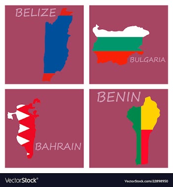 World map-countries in color on white background vector image