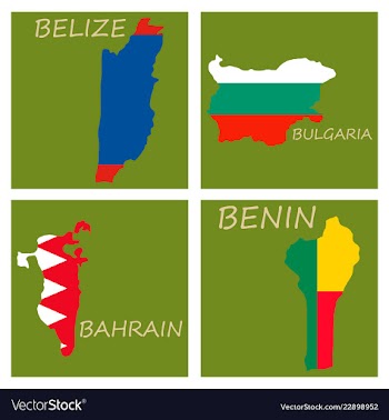 World map-countries in color on white background vector image