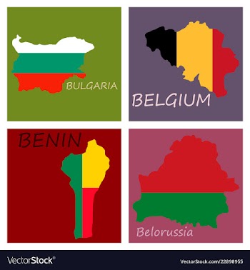 World map-countries in color on white background vector image