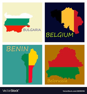 World map-countries in color on white background vector image