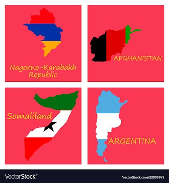 World map-countries in color on white background vector image