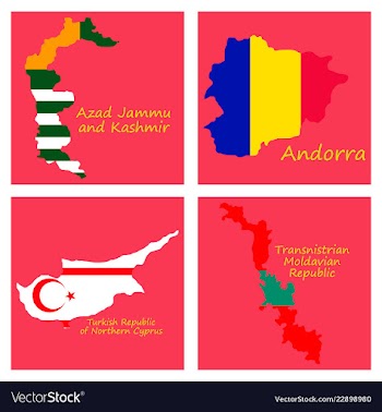 World map-countries in color on white background vector image
