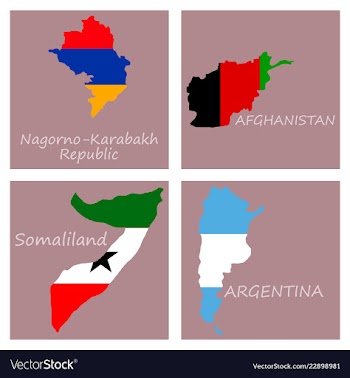 World map-countries in color on white background vector image