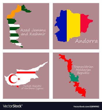 World map-countries in color on white background vector image