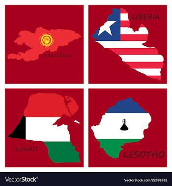World map-countries in color on white background vector image