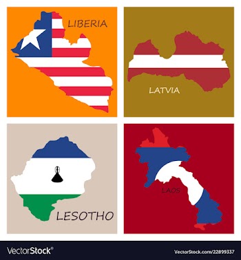 World map-countries in color on white background vector image