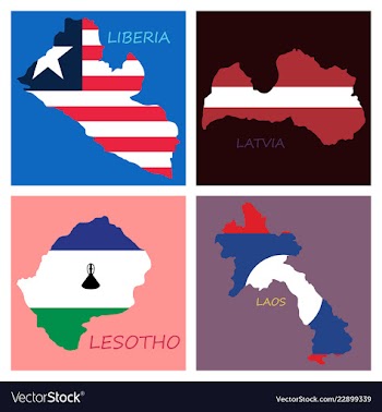 World map-countries in color on white background vector image