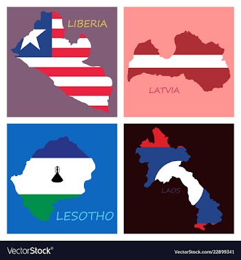 World map-countries in color on white background vector image