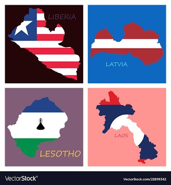 World map-countries in color on white background vector image