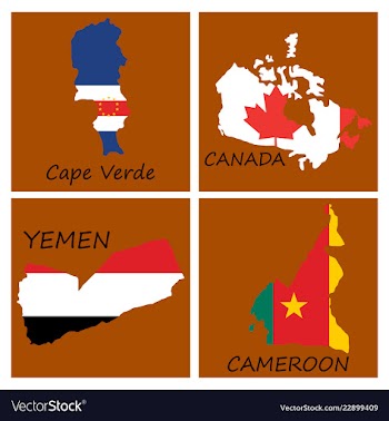 World map-countries in color on white background vector image