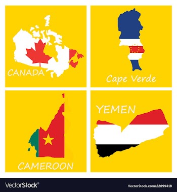 World map-countries in color on white background vector image