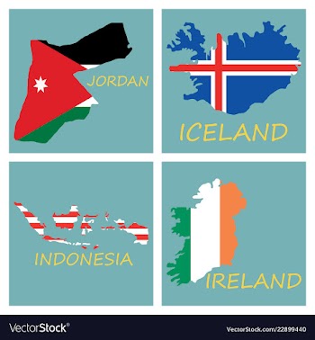 World map-countries in color on white background vector image