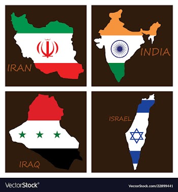 World map-countries in color on white background vector image