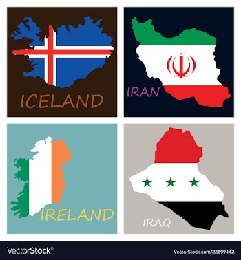 World map-countries in color on white background vector image