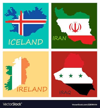 World map-countries in color on white background vector image