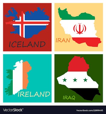 World map-countries in color on white background vector image