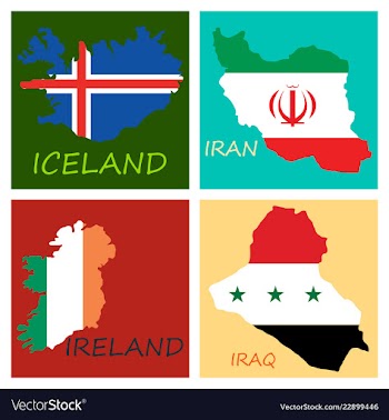 World map-countries in color on white background vector image