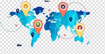 World map Globe, Color world map coordinates transparent background PNG clipart