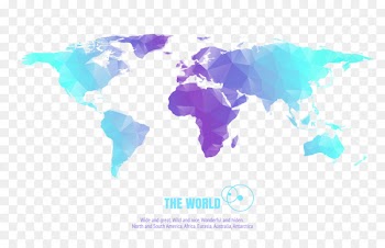 World map Globe - Crystal Vector Colorful world map 