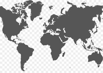 World map Globe Printing - World map silhouette 