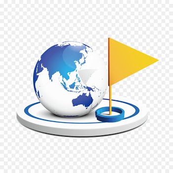 World map Globe Wall decal - triangle flag 