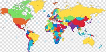 World map Globe, World map color pattern transparent background PNG clipart