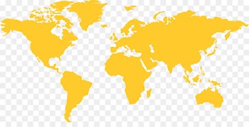 World map Globe - Yellow world map background vector 