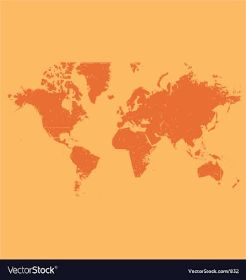 World map grunge vector image