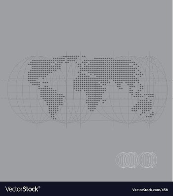 World map high tech vector image